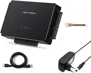 USB 3.0 to SATA IDE Hard Disk Adapter Converter Cable for 3.5 2.5 inch HDD/SSD CD DVD ROM CD-RW 3 in 1 IDE SATA Adapter(EU Adapter)