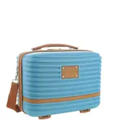 Pierre Cardin Beauty Case Hard Shell Makeup Cosmetic Organizer Travel in Blue