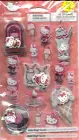 HELLO KITTY Hair Bow Ice Cream Cone Sundae Jukebox Music Records Sanrio Stickers