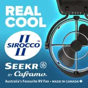 Sirocco II (Black) 12/24V Caravan RV Fan from SEEKR by Caframo
