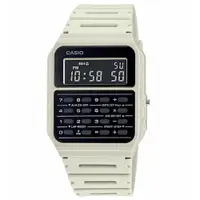 在飛比找PChome24h購物優惠-【CASIO 卡西歐】多色系風潮計算機樹脂腕錶/白x黑面(C