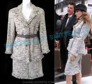 $9,865 CHANEL 08A Belted Fringed Tweed JACKET SKIRT Set * FR 38 /US 4 * EUC