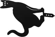TOYANDONA 1pc Halloween Garden Stake Cat Decorative Sign for Outdoor Halloween Decorations Durable Prop for Spooky Parties and Themes