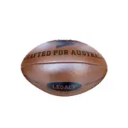 STRADIA Legacy Size 5 Rugby Union Ball - Genuine Leather Game Ball with Heirloom Quality
