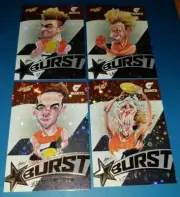 2019 AFL SELECT FOOTY STARS STAR BURST SET OF 4 CARDS GWS GIANTS