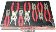SNAP ON TOOLS USA RED 7pc Quick Release Snap Ring Pliers Set SRPCR107 NEW +
