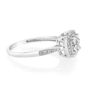 1/10 Carat Diamond Ring in Sterling Silver, M