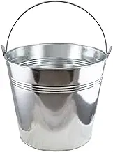 Queen Galvanised Bucket with Metal Handle, 15 Litre Capacity