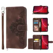 MCC iPhone XR Wallet Case Cover Extra Card Slots with Strap Apple iPhoneXR [Brown]
