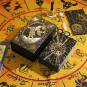 High Quality Gold Foil Tarot Cards Waterproof Big Size with Box & Guidebook