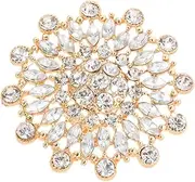 [Generic] Boho Vintage Big Sunflower Crystal Ring Floral Statement Rings for Women
