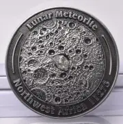LUNAR METEORITE NWA in COLLECTORS COIN 11273 Found 2017 Algeria MT114