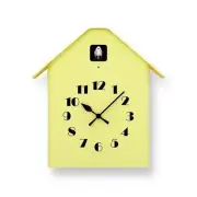 RF20-03YE Lemnos Dachs Cuckoo yellow wall clock With light sensor ‎Wood interi