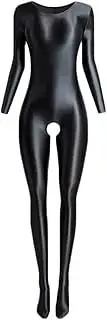 [XCKNY] Satin silky tights glossy Crotch opening body tights sexy yoga bodybuilding sportswear Unitard Zentai