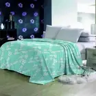 White Card Control Dim Line Light 3D Warm Plush Fleece Blanket Picnic Sofa Couch
