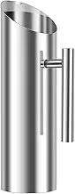 Stainless Steel Water Pitcher with Ice Guard and Handle 1L/1.5L/2L Ergonomic Handle Streamlined Coffee Pitcher Water Pitcher Jug Carafe (2L)