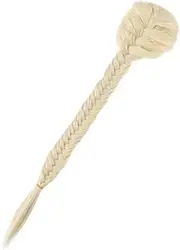 MUSISALY Long Fishtail Braid Drawstring Ponytail Extension Synthetic Clip In Hair Wig for Comfortable Wear with Two Clips for All Head Beige