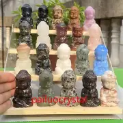 Wholesale Natural Mixed Buddha Quartz Crystal Skull Carved Figurines Reiki 2.3"