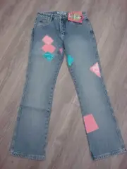 NWT Jr-s.com Patchwork Jeans Denim 100% Cotton Junior 7/8