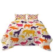 Multi Colored Animals Coverlet