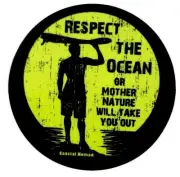 Coastal Nomad Respect Mother Nature paddle board sticker Decal surf Sup Kayak