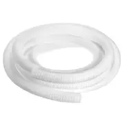 7/8 Inch x 16.4 Ft Split Wire Loom Tubing , Guard Convoluted Flex, White