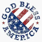 HOF Trading God Bless America Flag - 4Th of July Independence Day Vinyl Sticker Waterproof Decal Laptop Wall Window Bumper Sticker 5"