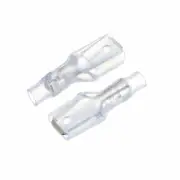 A● 100pcs6.3mm Quick Splice Wire Terminals Male Connector with Insulating Sleeve