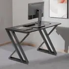 2PCS Modern Iron Table Legs X-Shaped Desk Legs Metal Furniture Dining Table Legs