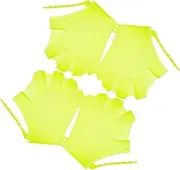 Nylon Swim Gloves Silicone Fingers 4pcs Pack Boys and Girls Swimming Paddles Pool Gloves Diving Hand Cover Swimming Equipment