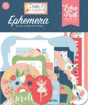 Echo Park LITTLE DREAMER GIRL Ephemera Die Cut Pieces 33p Planner