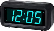 Timegyro Digital Clock Battery Operated Alarm Clock for Bedroom with LED Display with Long Battery Life, Adjustable Brightness, 12/24 Hours, Snooze