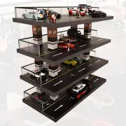 1/64 Diorama Car Parking Lot Model Outdoor City Street Garage Scene DisplayModel