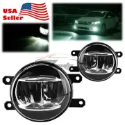 Pair 6000K LED Fog Light Lamp Clear Lens Replacement Upgrade For Lexus Toyota T2 (for: Toyota)