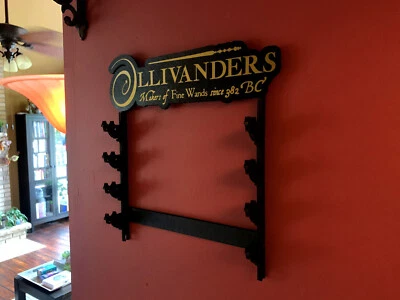 Harry Potter Ollivanders Shop Wall Mount Wand Display Rack Stand - Free Shipping
