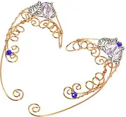 [Holibanna] 1 Pair Elf Ears Clip Earrings Gold Earring Cuff for Women Fashion Statement