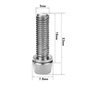 Stainless Steel Stem Bolts Set for Bike Bicycle M5 M6 Screws (Pack of 6)