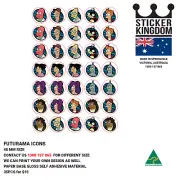 Futurama decal Circle 40mm