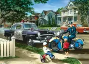 MasterPieces Neighborhood Patrol 1000 Piece Jigsaw Puzzle By Dan Hatala