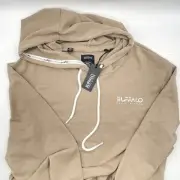 Buffalo David Bitton Men's Sweatshirt Hoodie Pullover Logo Pocket Tan XL New!