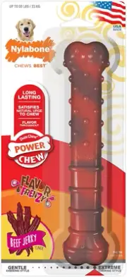 Nylabone Extreme Tough Dog Chew Toy Bone, Durable, Cleans Teeth, Beef Jerky F...