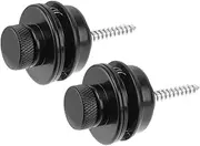SECFOU 2pcs Guitar Strap Locks Durable Metal Lock Buttons for Electric Acoustic Guitars Easy to Install Retainer System Replacement for Old Broken Parts