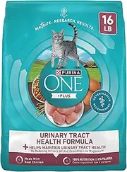 Purina ONE High Protein Dry Cat Food, Plus Urinary Tract Health Formula - 16 lb. Bag