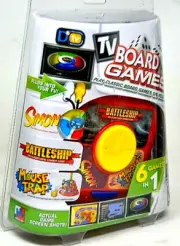 TV Board Games Plug N Play~ Simon~ Battleship~ Mouse Trap~ Checkers 6 In 1 NEW