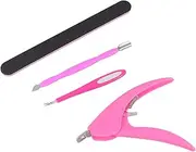 BATHVEVE Professional Manicure Tools 500pcs Fake Nails Kit Home Nail Art Set Compact Storage Box