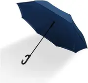 Windproof Travel Umbrella Umbrellas for Rain Large Golf Umbrella Auto Open Reverse Umbrella Windproof Inverted Stick Umbrella Double Canopy Vented Cane Umbrella Rain Umbrella Windproof