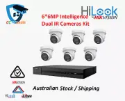 HiLook 6 x6MP IPC-T262H-MU Camera with IntelliSense, Built-in Mic, 8CH 4K NVR