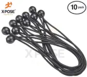 11” Black Ball BUNGEE Cord Tarp Bungee Tie Down Strap - 10 Pack