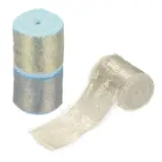 Shimmery Chiffon Ribbon,3 Roll 1.5''×15 Yard Metallic Frayed, Multicolor