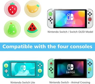 for Nintendo Switch/Switch OLED Model & Switch Lite - 4 Pairs (8pc Joystick Cap